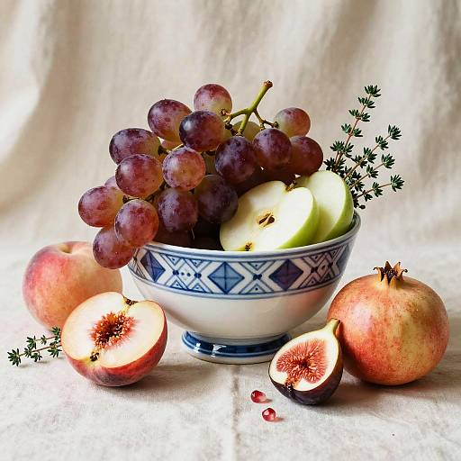 Elegant Still Life with Fruit Bowl
