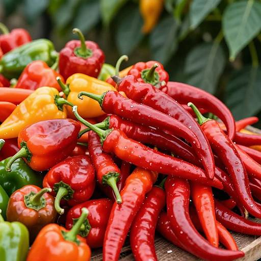 Pepper and Chile Harvest Scene