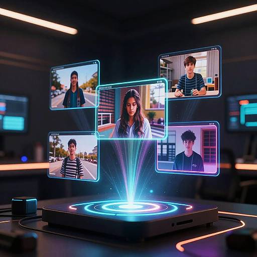 Futuristic Photo Blender App Concept