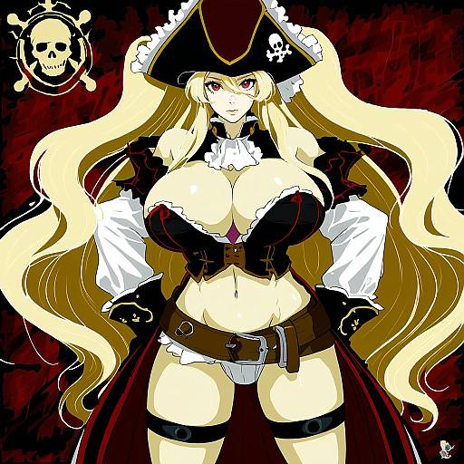 Illustration of Anne bonny (fate), fate (series) in the style of Bekkankou