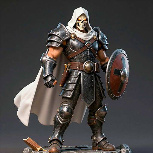 Armored Warrior with Glowing Eyes