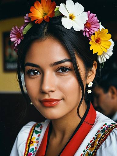 Charming Mexican Waitress Costume Portrait
