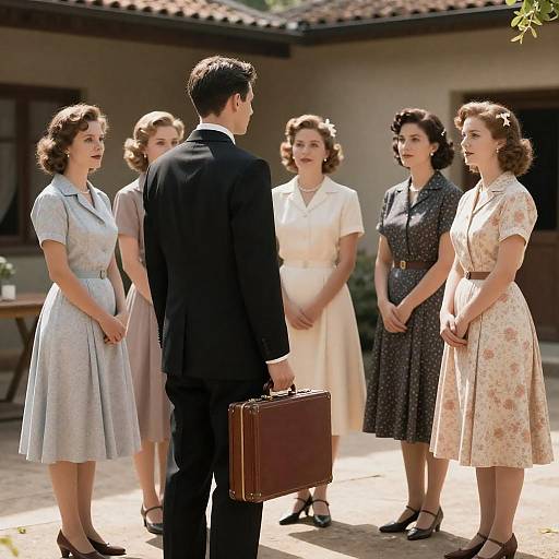 Vintage 1950s Style Outdoor Gathering