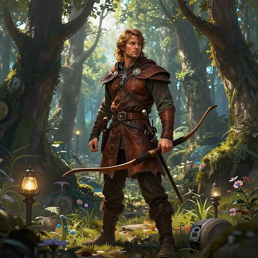 Rugged Ranger in Enchanted Forest