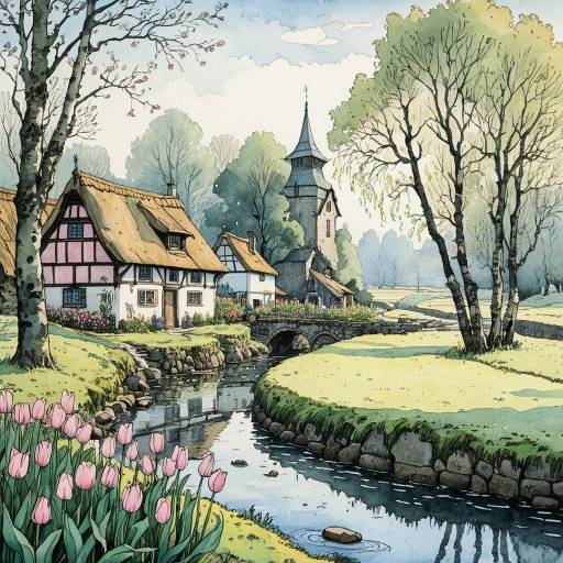 Charming Medieval European Cottage by Brook