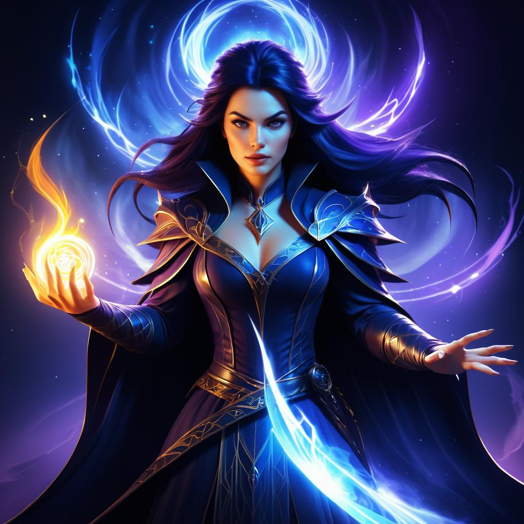 Cinematic Sorceress in Digital Art