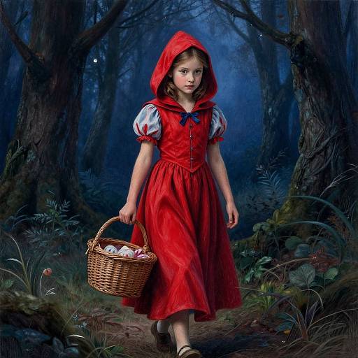 Ultra Realistic Little Red Riding Hood Portrait