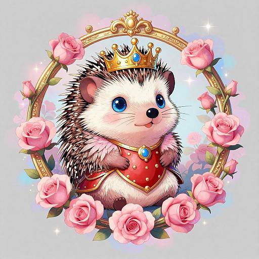 Chibi Hedgehog in Royal Armor