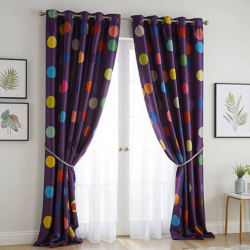 Vibrant 3D Colored Candy Curtains