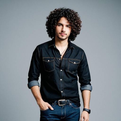 Young Man in Casual Rock Outfit