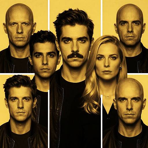 Intense Group Portrait in Yellow Tones