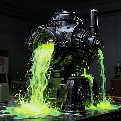 Crystalline Retro Dark Machine Eruption