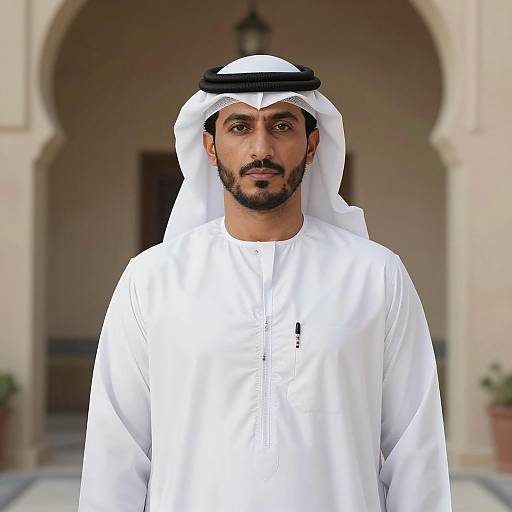 Photorealistic Middle Eastern Man in Agbada