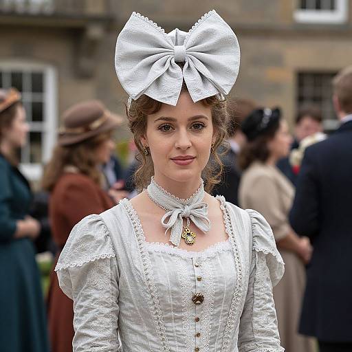 Victorian Woman in Elegant Costume