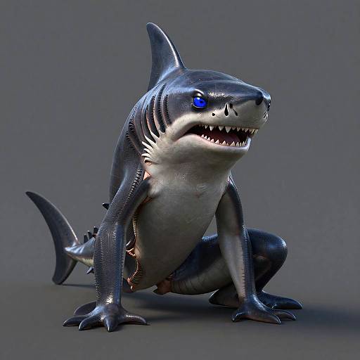 Detailed Full-Body Lara Shark Portrait