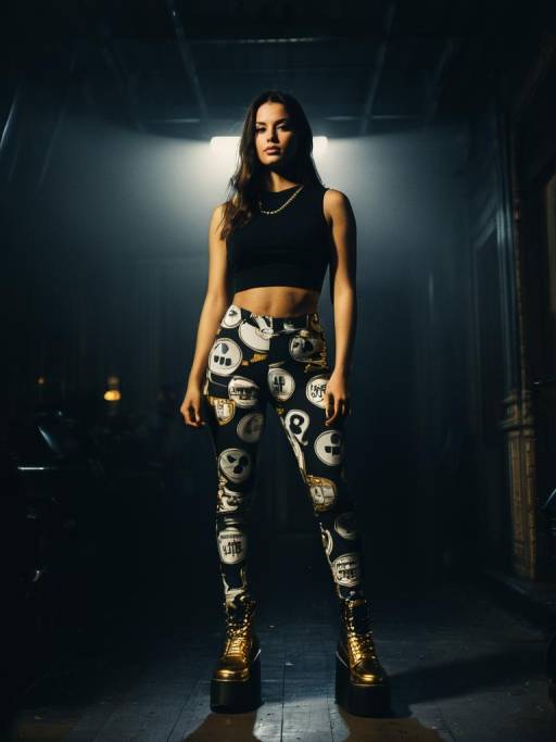 Woman in Edgy Street Style Outfit