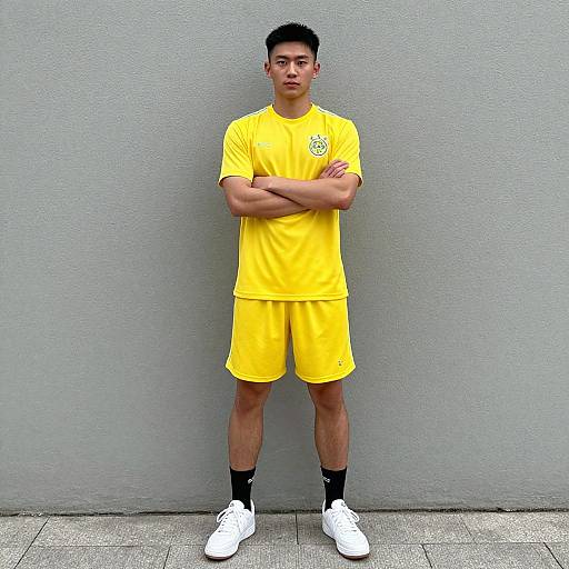 Realistic Yellow Sports Day Portrait