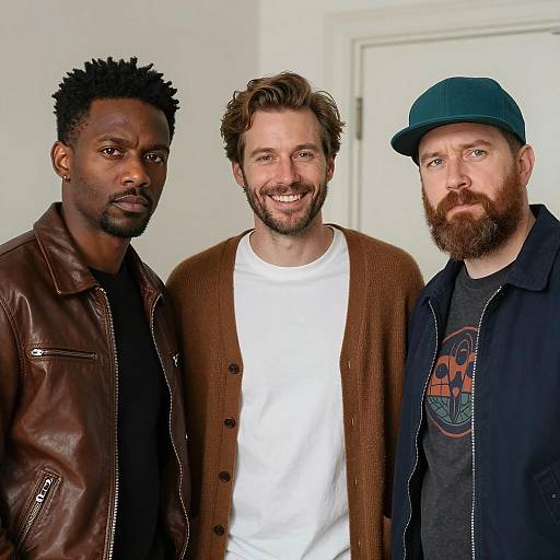 Diverse Trio in Casual Attire