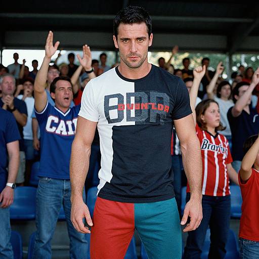 Athletic Man in Bold Color Blocking