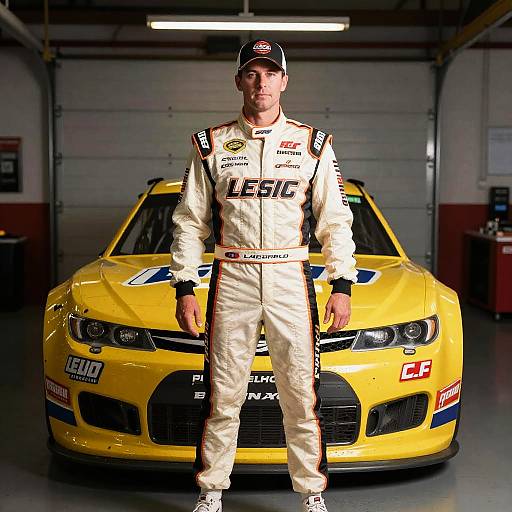 Man in Nascar Racing Suit