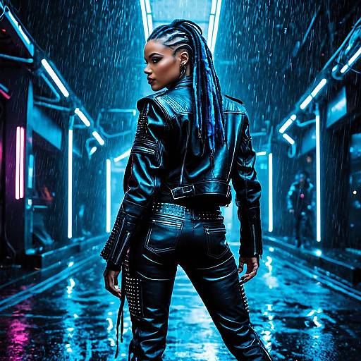 Muscular South African Cyberpunk Hacker