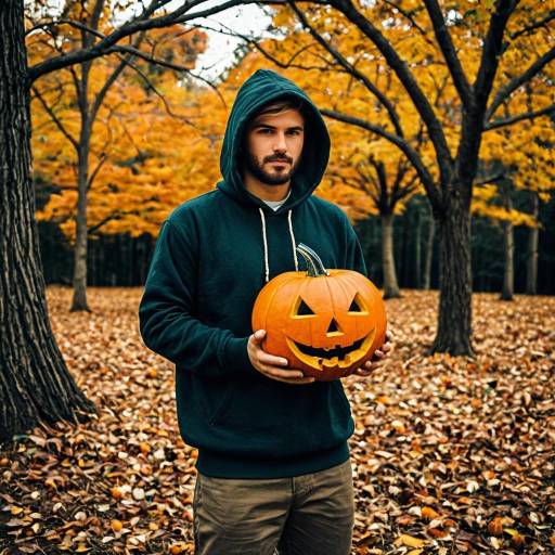 Cozy Halloween Scene with Jack-o'-Lantern