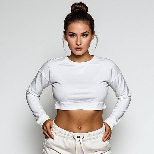 Realistic Portrait of a Woman in Sweat Outfit