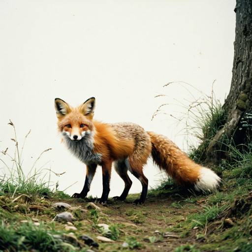 Red Fox Standing on Forest Path