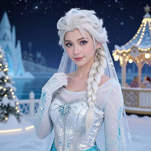 Glamorous Elsa Cosplay Portrait