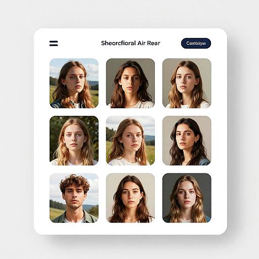 AI Generated Portrait Collection on Minimalist Website