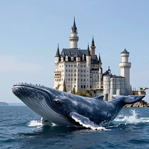 Majestic Castle on Giant Whale