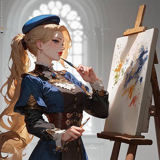 Renaissance Painter Elven Assassin's Ally