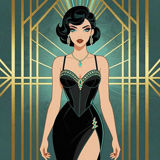 Art Deco Woman Illustration