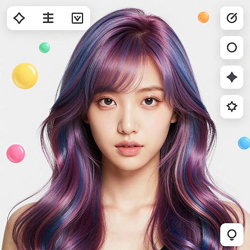 Digital Hair Color Changer Portrait