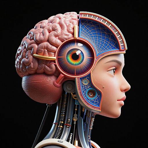 Cybernetic Female Robot with Visual Cortex and Eye Design