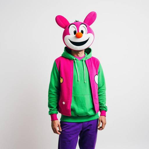 Person in vibrant cartoon character costume