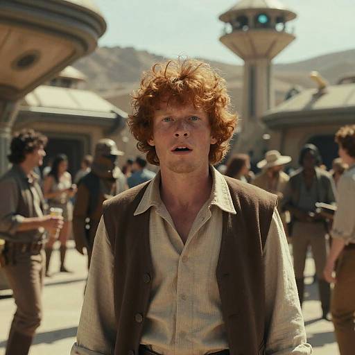 Red-Haired Man in Star Wars Mos Eisley Scene