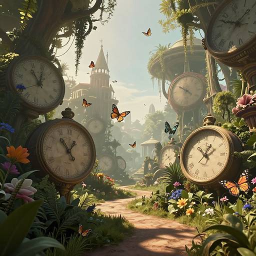 Surreal Timepiece Landscape Art