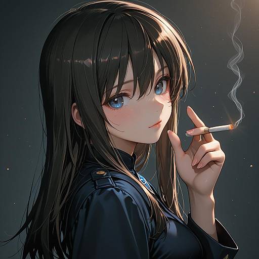 Illustration of Elizabeth f. beurling, world witches series in the style of Sasaki tomomi