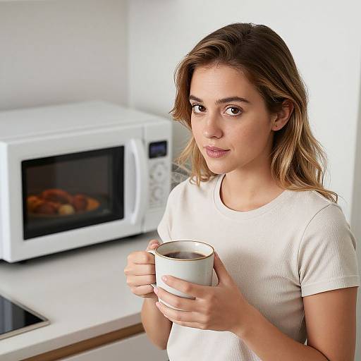 Young Woman in Modern Kitchen
