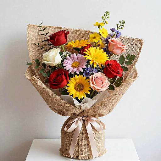 Hyperrealistic Jute Flower Bouquet