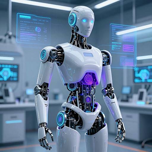 Futuristic AI Declothing in Lab