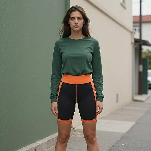 Photorealistic Young Woman in Athletic Wear