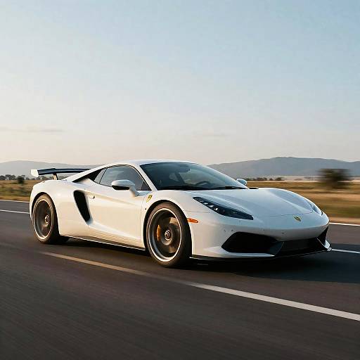 Cinematic Hyperrealist Sports Car in Motion