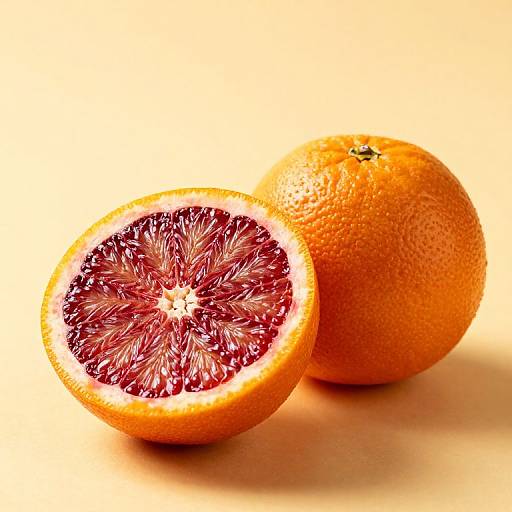 Vibrant Blood Orange Halves Contrast