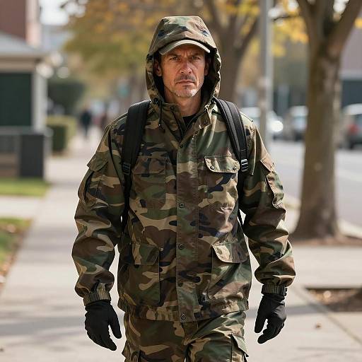 Photorealistic Camouflage Costume in Nature