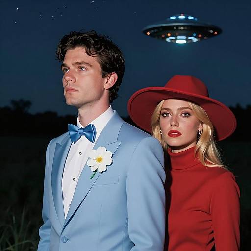Nighttime Love Under UFOs