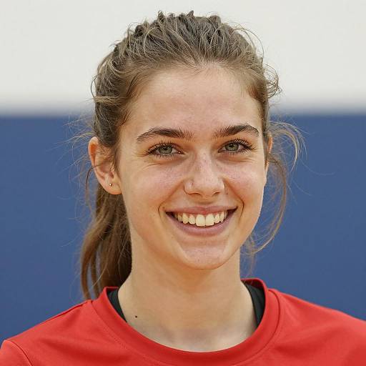 Smiling Woman with Brown Hair Portrait