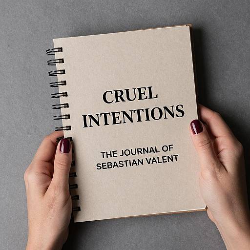 Elegant Notebook with Maroon Nails