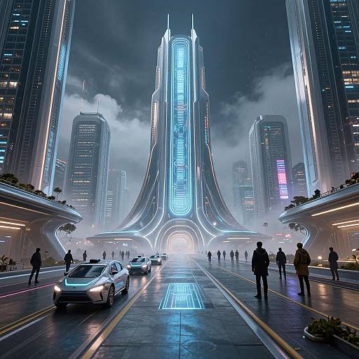 Futuristic Cyberpunk Cityscape Masterpiece